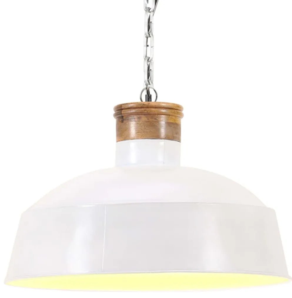 vidaXL Lampă suspendată industrială, alb, 58 cm, E27