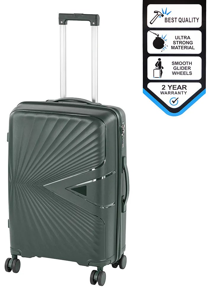 TraveLux Endure valiză medie cu capac dur 68x45x25 cm verde închis