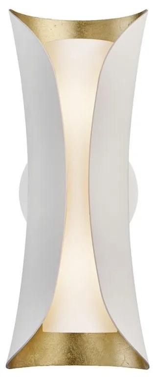 Aplica de perete design modern JOSIE alb/foita aurie