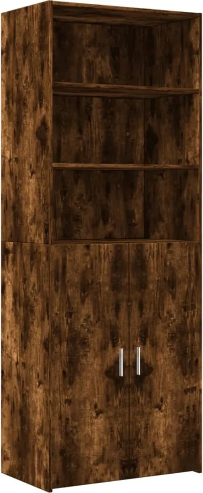 vidaXL Dulap înalt, stejar fumuriu, 70x42,5x185 cm, lemn prelucrat
