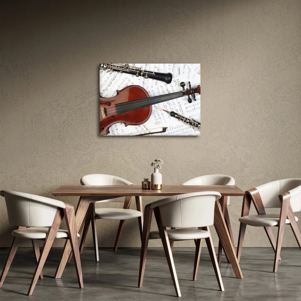 Tablou - Unelte muzicale (70x50 cm)