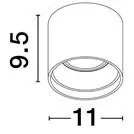 Spot LED aplicat diametru 11cm ANETO alb, NVL-9030773