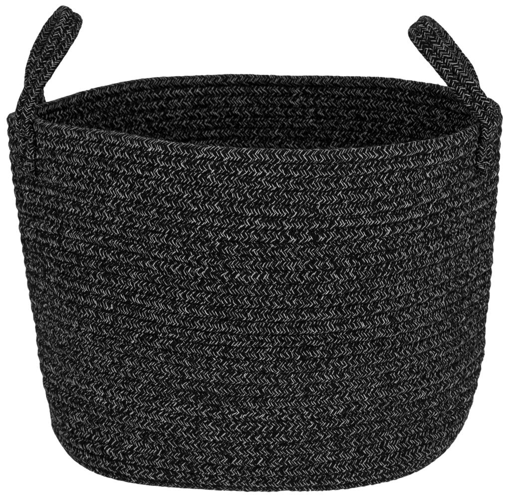 TEMPO-KONDELA TIAGON, coş tricotat, negru, 30x26 cm