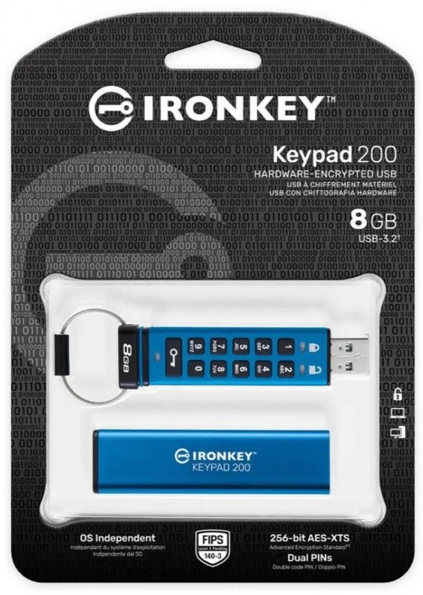 KS USB 8GB Ironkey Keypad 200