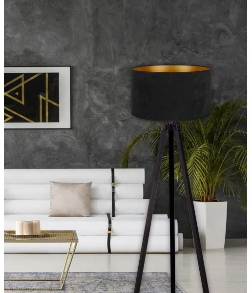 Lampadar Brilagi VELVET 1xE27/60W/230V negru/wenge