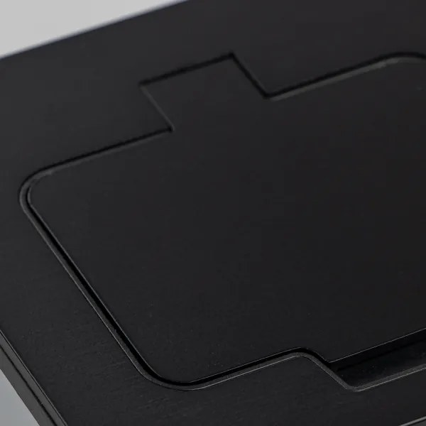 Brilagi - Priză de pardoseală încastrată pentru exterior IP55, neagră, dreptunghiulară