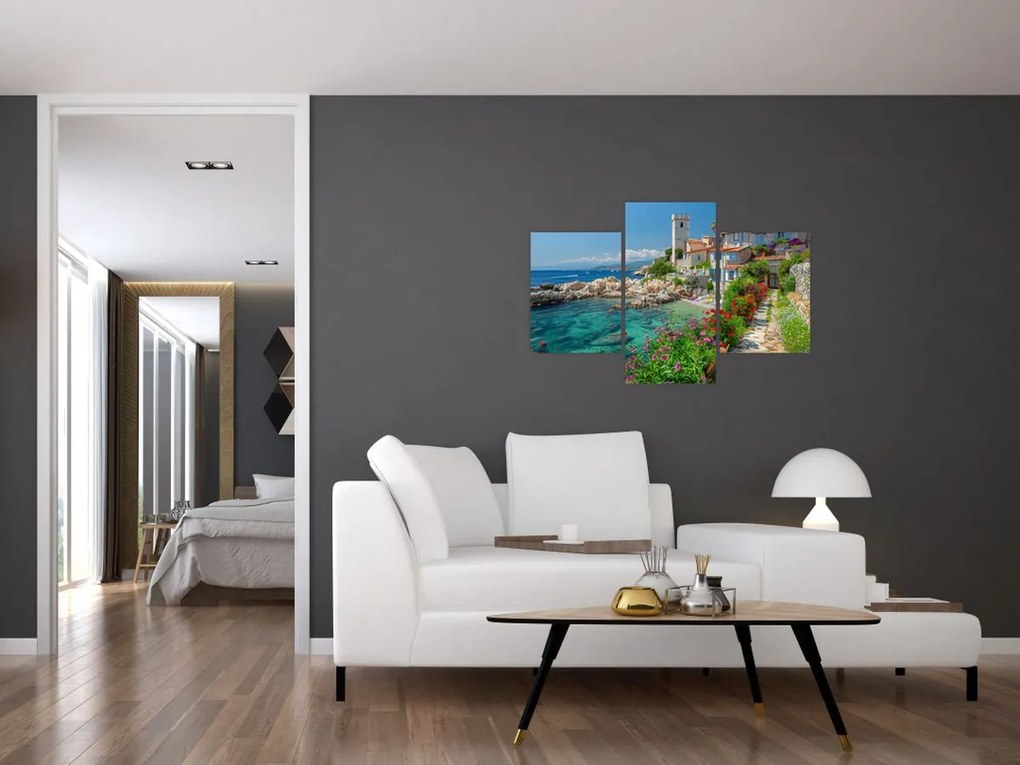 Tablou - Sat pitoresc de coastă (90x60 cm)