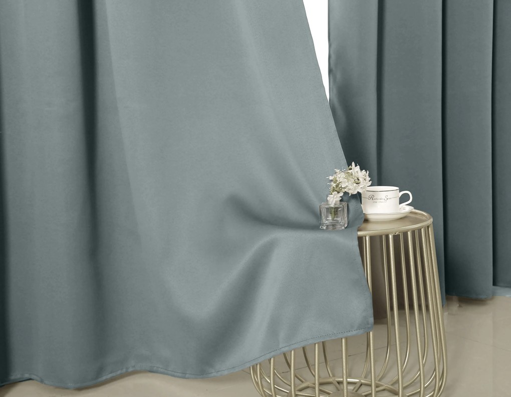 Draperie mentol OXFORD 140x250 cm Agatat: Inele metalice