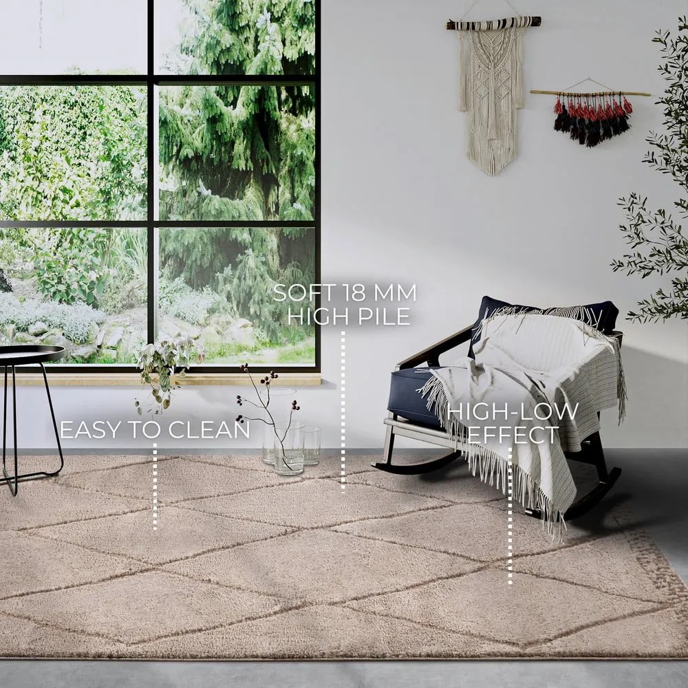 Covor bej 200x280 cm Perrotin Beige – Elle Decoration