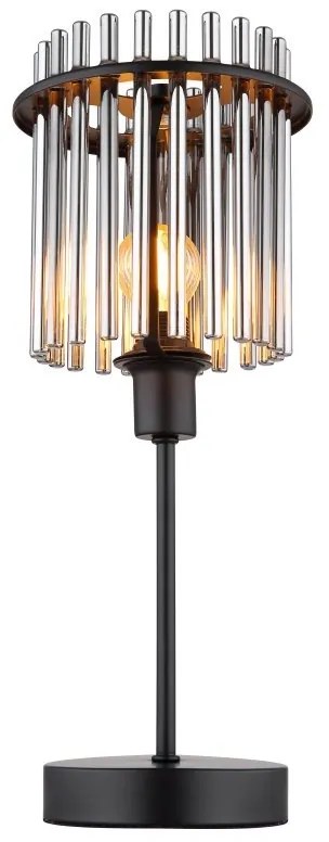 Veioza, lampa de masa design modern GORLEY negru, fumuriu