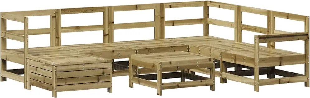 vidaXL Set canapea de grădină, 8 piese, lemn de pin tratat