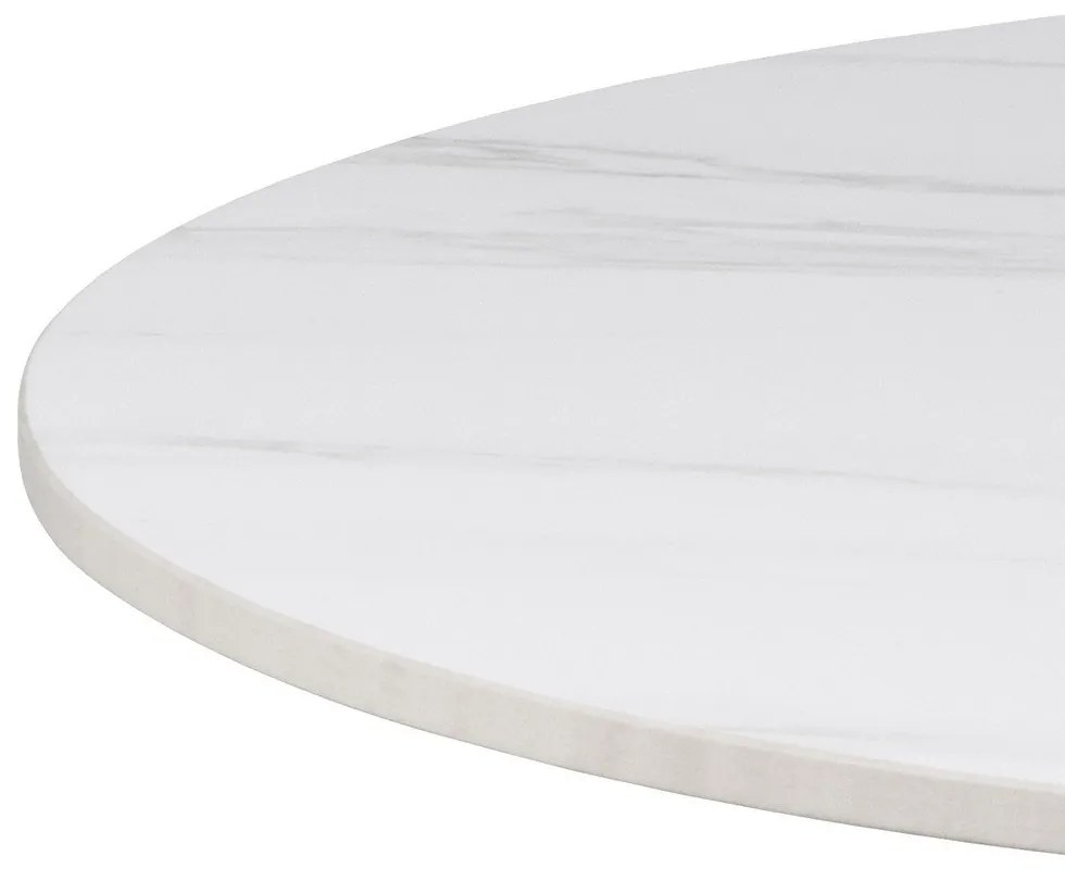 Măsuță de cafea albă rotundă cu blat ceramic ø 60 cm Malta – Actona