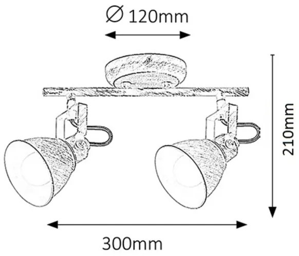 Rabalux 5967 - Lampă spot VIVIENNE 2xE14/40W