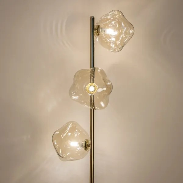 BRILAGI - Lampadar VULCANO 3xG9/8W/230V auriu/bej fumuriu