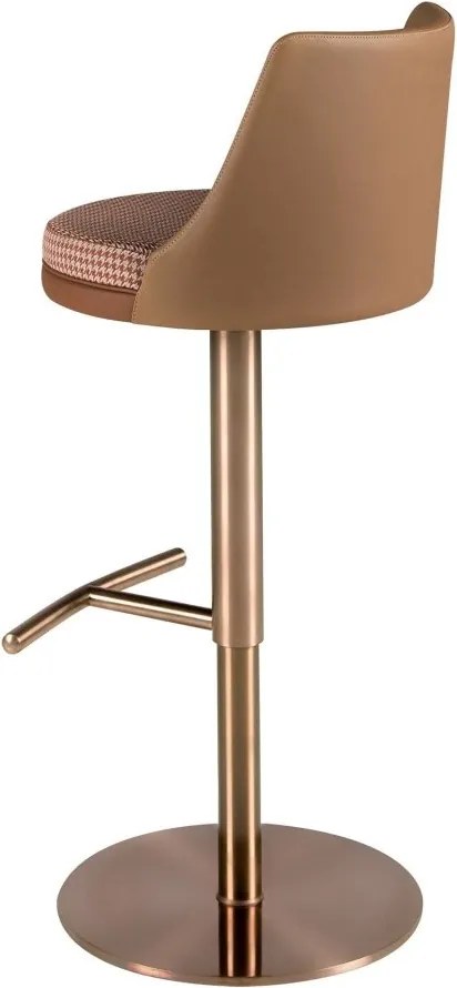 Scaun de bar pivotant cu inaltime reglabila Stool maro