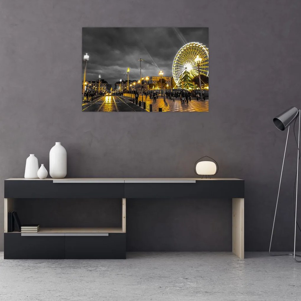 Tablou carusel în amurg (90x60 cm)
