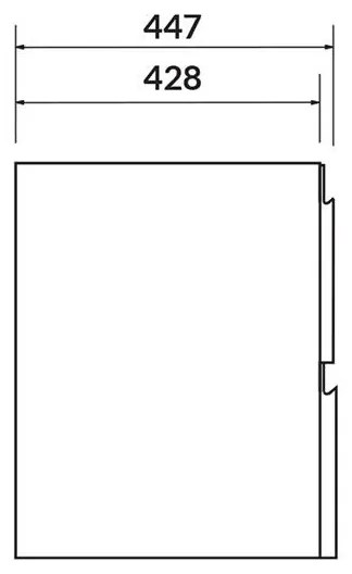 Mobilier suspendat, Cersanit, Moduo, dreptunghiular, 80 cm, alb