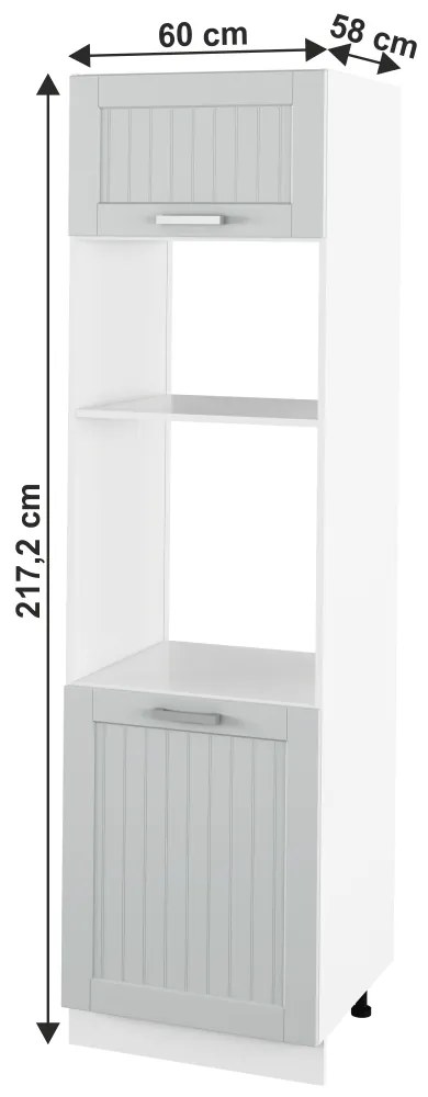 Dulap încorporat Janne Typ 81 (gri deschis + alb). 1021237