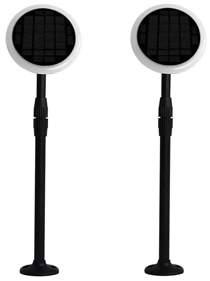 SET 2x Lampă solară LED reglabilă GARDEN LED/3W/5V 42-80 cm 4000K IP65
