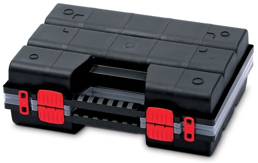 Organizator cu două case 39 × 29 × 13 cm, negru