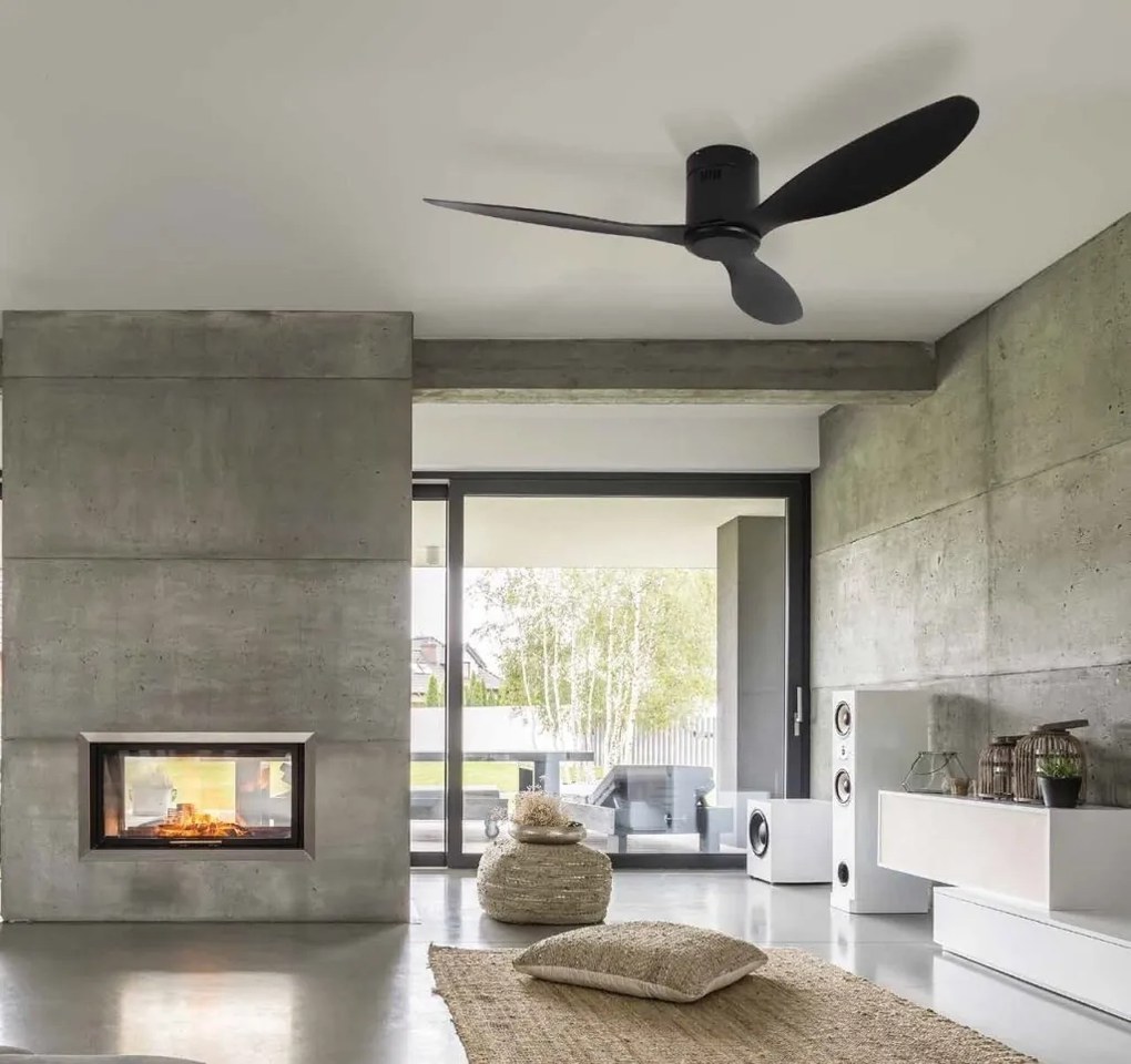Ventilator de tavan Smart cu telecomanda Emma negru
