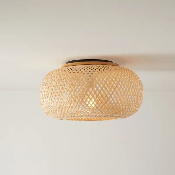 Plafonieră SALOMON 1xE27/10W/230V d. 40 cm bambus