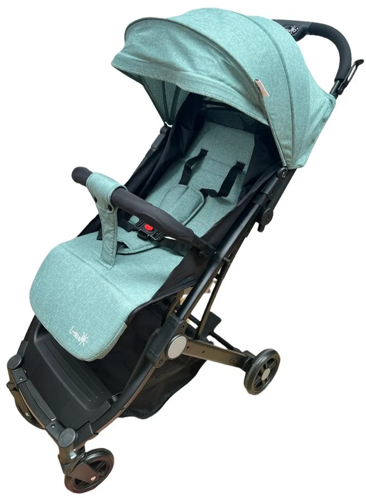 Carucior sport pentru copii, pliere compacta pentru avion cu sistem tip troller - CPC-28-turcoaz