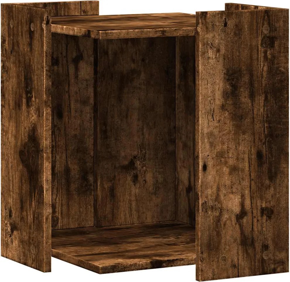 vidaXL Cutie litieră pisici stejar fumuriu 42x42x51 cm lemn prelucrat