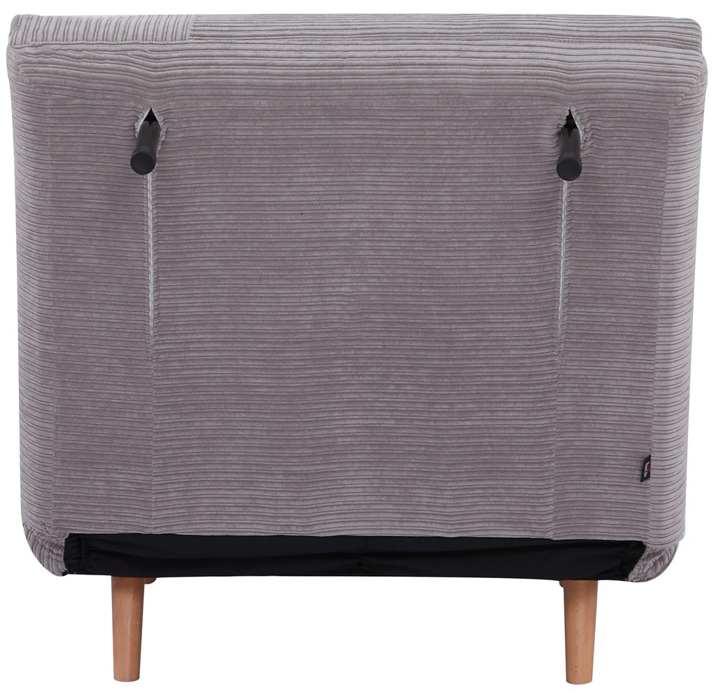 HOMCOM Canapea Pat 2 în 1 pentru Oaspeți, suport de gât reglabil, Cord 82 cm x 89 cm x 83 cm Gri deschis | Aosom Romania