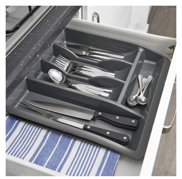 Organizator pentru tacâmuri Addis Classic, 40 x 38,5 cm, gri