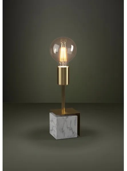 Lampă de masă Eglo 390169 CARMITA 1xE27/40W/230V auriu/marmură albă