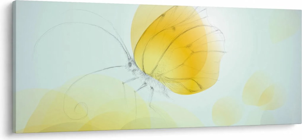 Tablou - Fluturele galben (120x50 cm)