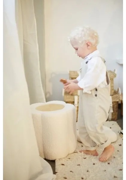 Taburet Childhome FLOWER d. 35 cm crem