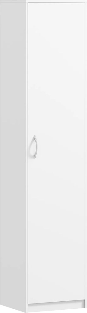 HOMCOM Dulap de bucătărie slim cu 5 rafturi și spațiu intern reglabil, din lemn, 40x35x180 cm, alb | Aosom Romania