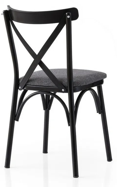 Set de scaune de sufragerie Ekol Anthracite andBlack, 2 buc.