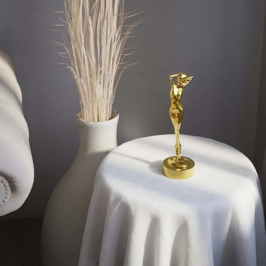 Statueta decorativa figura feminina din alama Donne