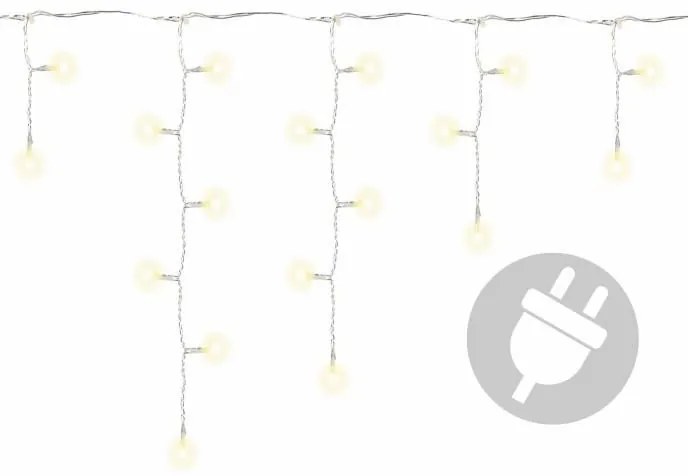 Lumină de ploaie de Crăciun - 2,7 m, 72 LED-uri, alb calda