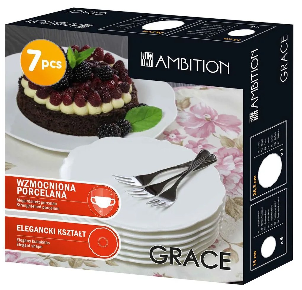 Serviciu desert 7 piese Grace