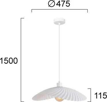 Lampă suspendată pe cablu DANCE 1xE27/40W/230V albă
