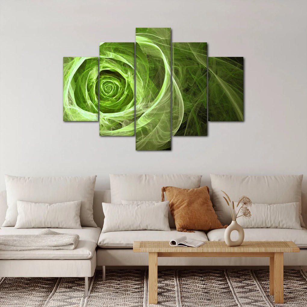 Tablou - Abstract Rose Green (150x105 cm)