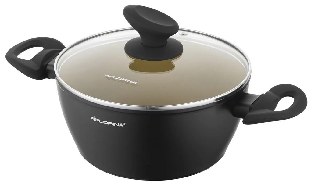 Florina Oală din aluminiu cu capac AmVegan byMateusz Gessler, 20 cm, 2,1 l