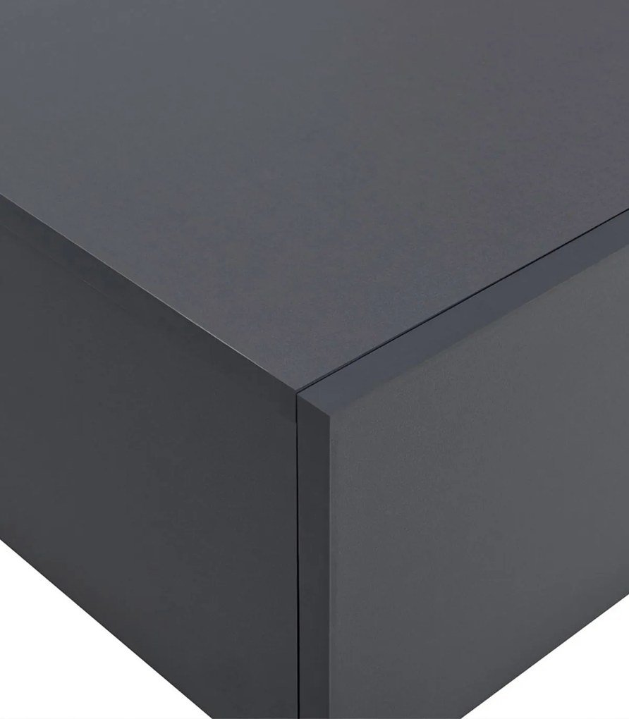 Noptiera montabila pe perete un sertar 46 x 30 x 15 cm PAL gri inchis