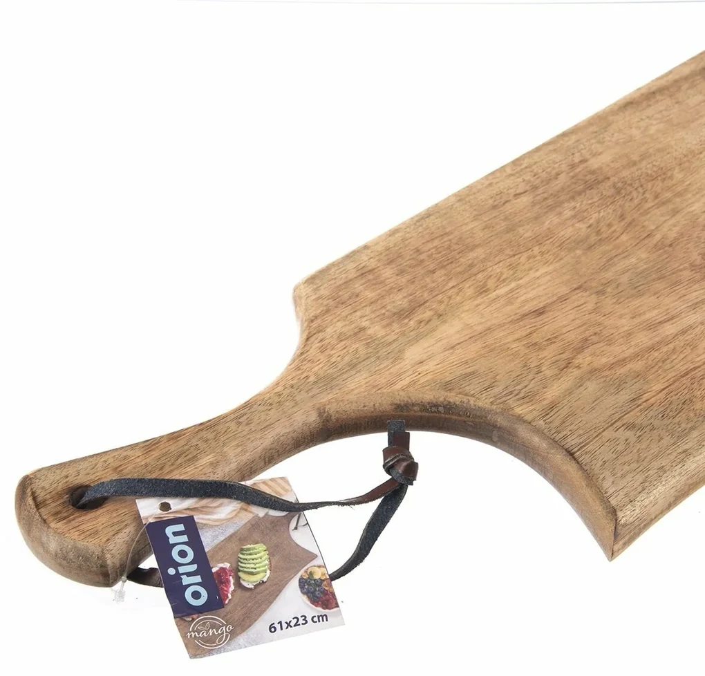 Orion Placă de tăiat cu mâner Mango, 61 x 23 cm