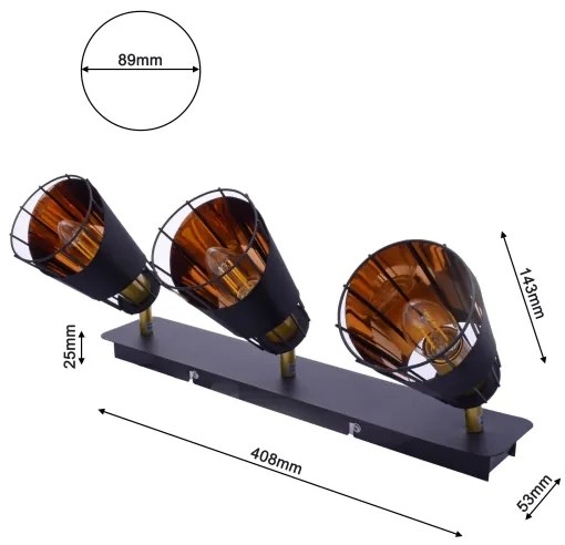 Lampă spot RICK 3xE14/40W/230V