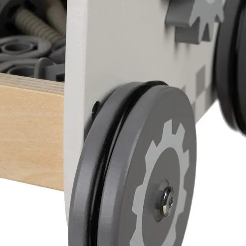 Banc de lucru din lemn pentru copii cu unelte - jucărie educativă 3în1