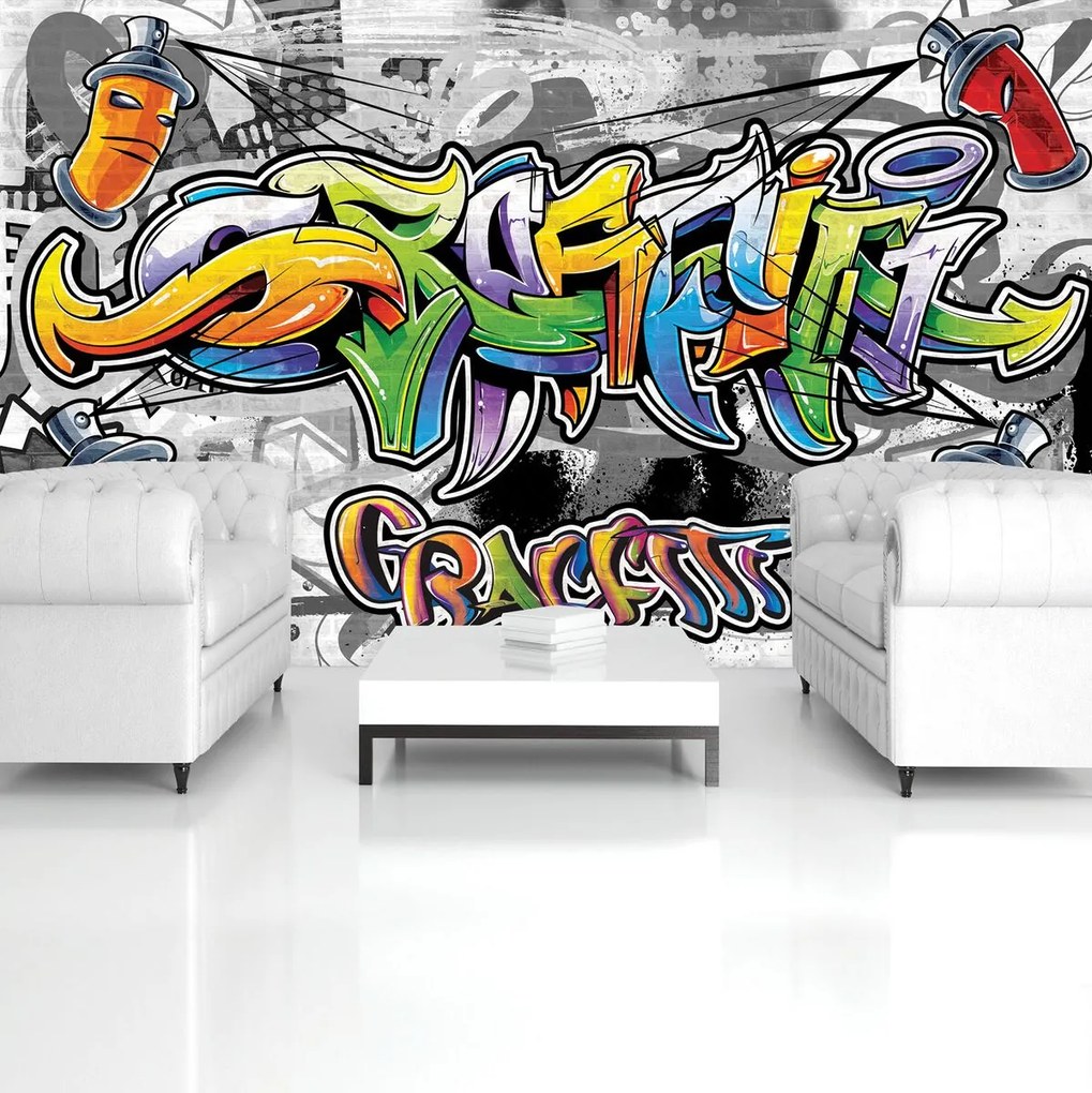 Fototapet - Graffiti colorat (254x184 cm)