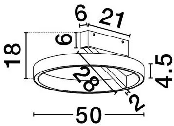 Plafoniera circulara aluminiu negru LED CCT ADALIZ 50cm