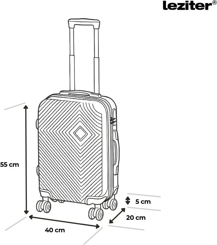 TraveLux Pro valiză de cabină cu roată detașabilă 50x40x20 cm gri