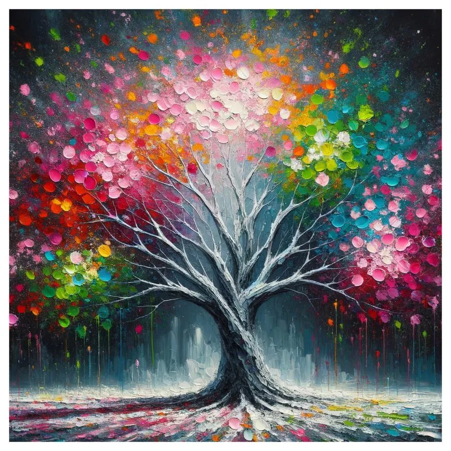 Tablou culorile vibrante ale arborelui vieții