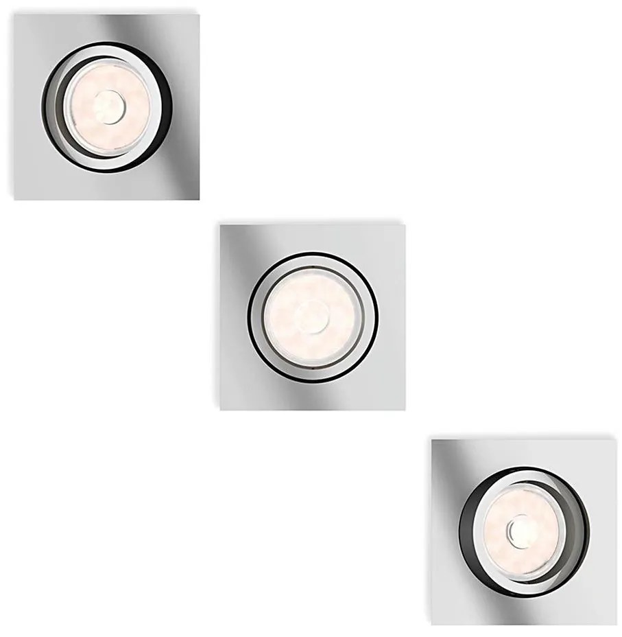 Philips 50403/11/PN - SET 3x Lampa incastrata MYLIVING DONEGAL 1xGU10/5,5W/230V